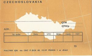 My universal QSL card, used in 1988 - 1990